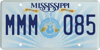 MS license plate MMM085