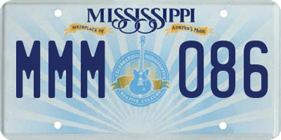 MS license plate MMM086