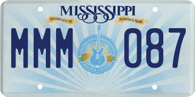MS license plate MMM087