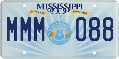 MS license plate MMM088