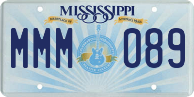 MS license plate MMM089