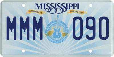 MS license plate MMM090