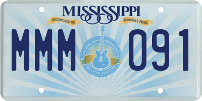MS license plate MMM091