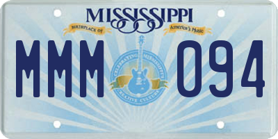 MS license plate MMM094