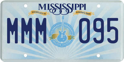 MS license plate MMM095