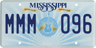 MS license plate MMM096