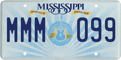 MS license plate MMM099