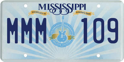 MS license plate MMM109