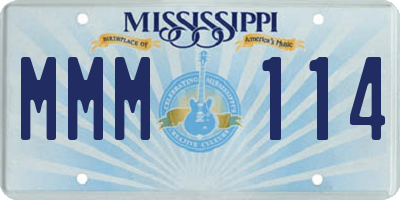 MS license plate MMM114