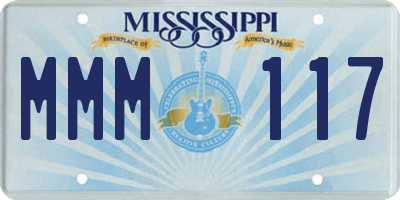 MS license plate MMM117