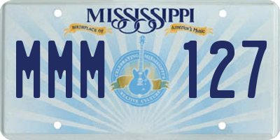 MS license plate MMM127
