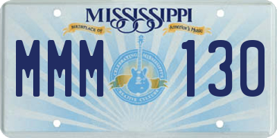 MS license plate MMM130