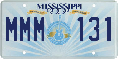 MS license plate MMM131