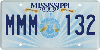 MS license plate MMM132