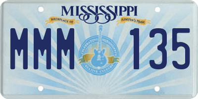 MS license plate MMM135