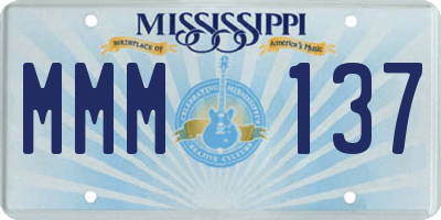 MS license plate MMM137