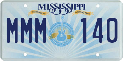 MS license plate MMM140