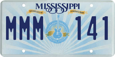 MS license plate MMM141