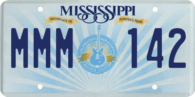 MS license plate MMM142