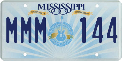 MS license plate MMM144