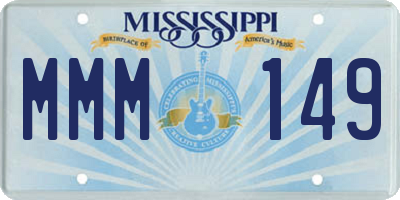 MS license plate MMM149