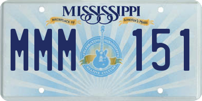 MS license plate MMM151