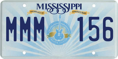 MS license plate MMM156