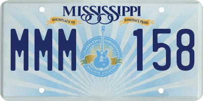 MS license plate MMM158