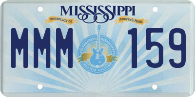 MS license plate MMM159