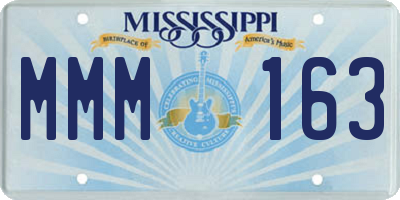 MS license plate MMM163