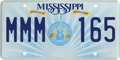 MS license plate MMM165