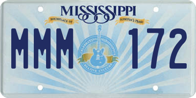 MS license plate MMM172