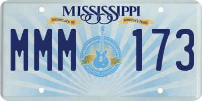 MS license plate MMM173
