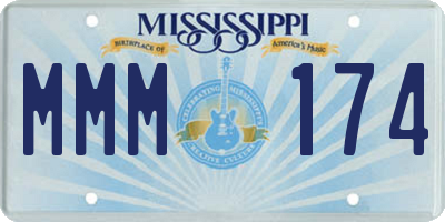 MS license plate MMM174