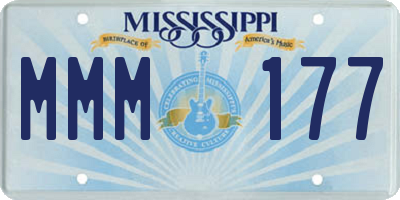 MS license plate MMM177