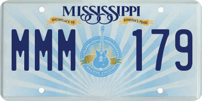 MS license plate MMM179