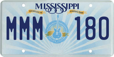 MS license plate MMM180
