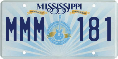 MS license plate MMM181
