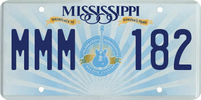 MS license plate MMM182