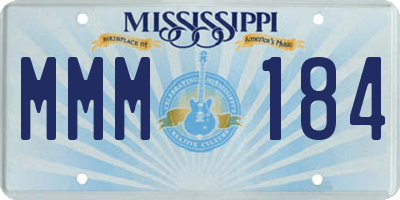 MS license plate MMM184