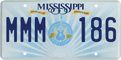 MS license plate MMM186