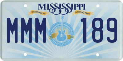 MS license plate MMM189