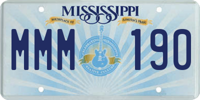 MS license plate MMM190