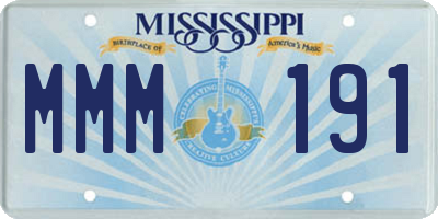 MS license plate MMM191