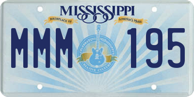 MS license plate MMM195