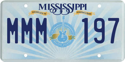 MS license plate MMM197