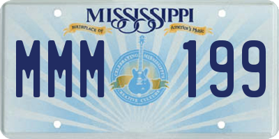 MS license plate MMM199
