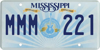 MS license plate MMM221