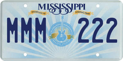 MS license plate MMM222