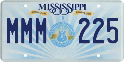 MS license plate MMM225